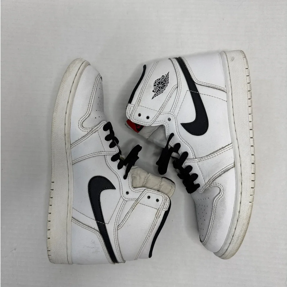 Nike 2016 Air Jordan 1 Yin Yang White Black 6Y Womens 7.5